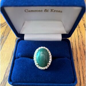 Ring- Opaque Adventurine Ring, Jacqueline Kennedy Collection. New WT